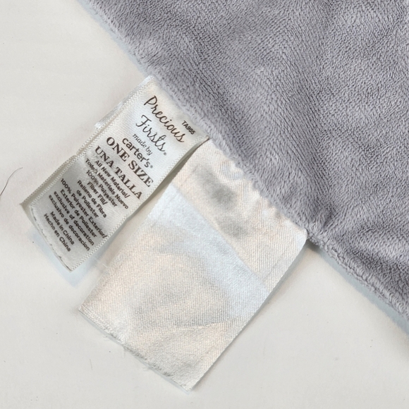 Precious Firsts by Carter's Elephant Rattle Security Blanket Lovey Loved / Stars - Picture 4 of 6